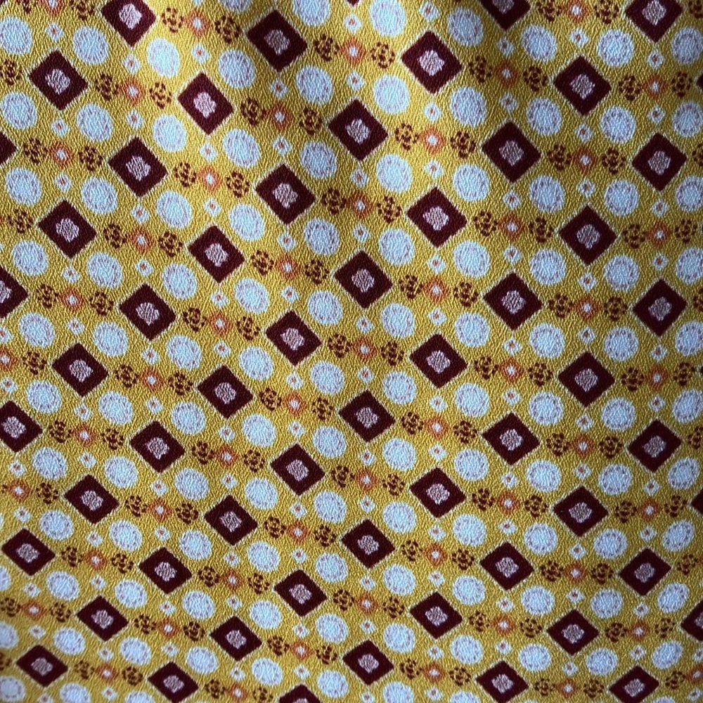 Gold yellow tie waist blouse top S - Picture 6 of 9